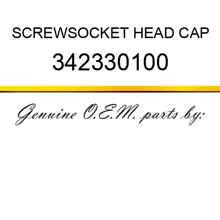 SCREW,SOCKET HEAD CAP 342330100