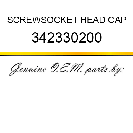 SCREW,SOCKET HEAD CAP 342330200