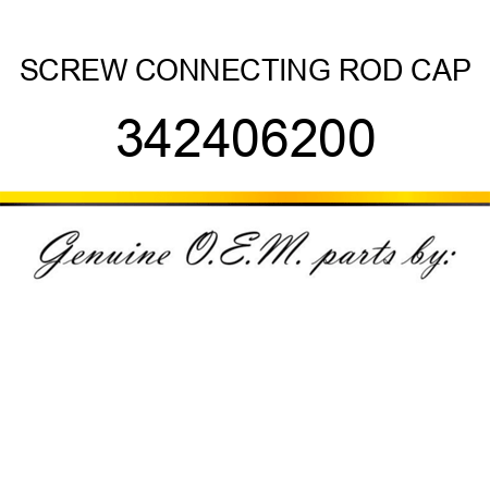 SCREW CONNECTING ROD CAP 342406200