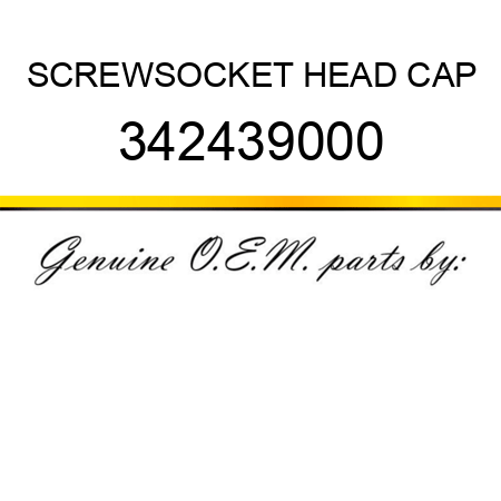 SCREW,SOCKET HEAD CAP 342439000