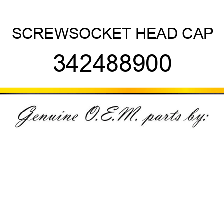 SCREW,SOCKET HEAD CAP 342488900