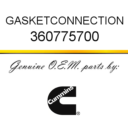 GASKET,CONNECTION 360775700