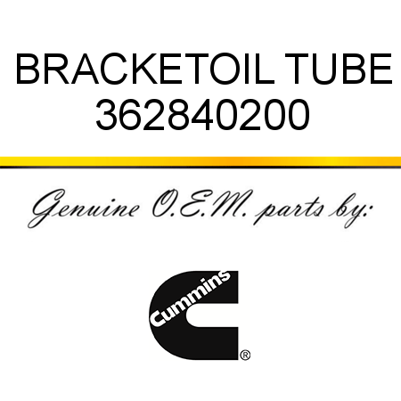 BRACKET,OIL TUBE 362840200