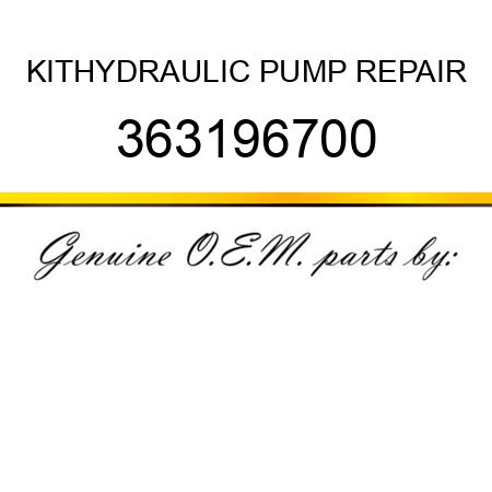 KIT,HYDRAULIC PUMP REPAIR 363196700