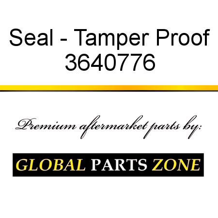 Seal - Tamper Proof 3640776