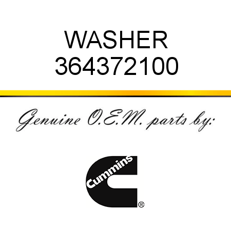 WASHER 364372100