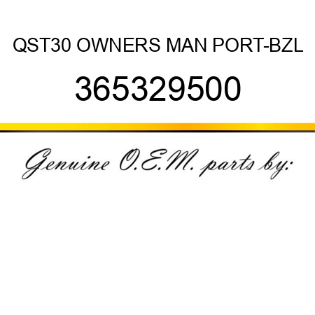 QST30 OWNERS MAN PORT-BZL 365329500