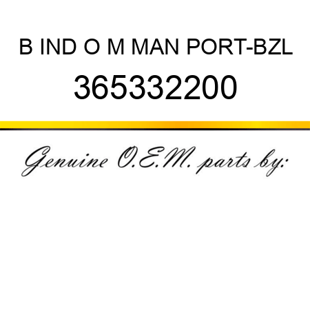 B IND O+M MAN PORT-BZL 365332200