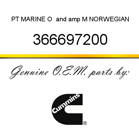 PT MARINE O & M NORWEGIAN 366697200
