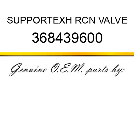 SUPPORT,EXH RCN VALVE 368439600