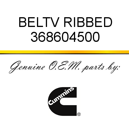 BELT,V RIBBED 368604500