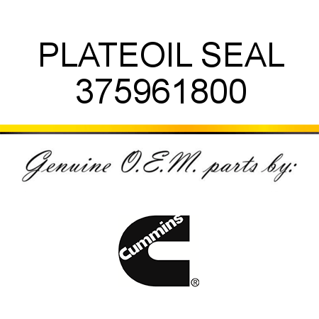 PLATE,OIL SEAL 375961800