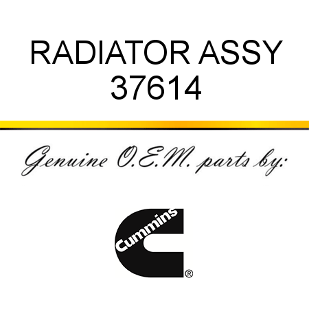 RADIATOR ASSY 37614