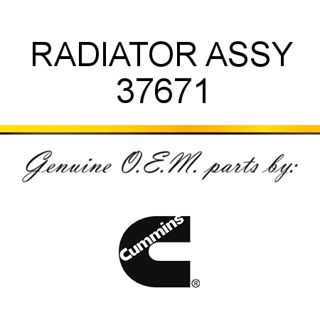RADIATOR ASSY 37671