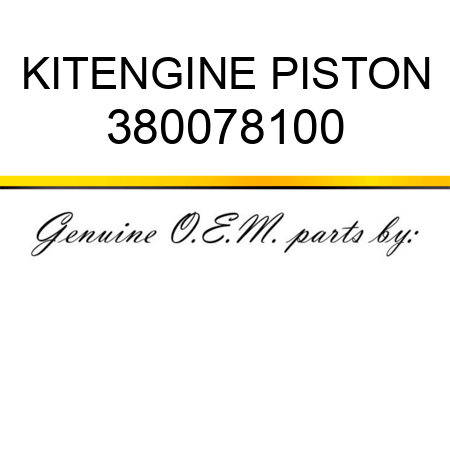 KIT,ENGINE PISTON 380078100