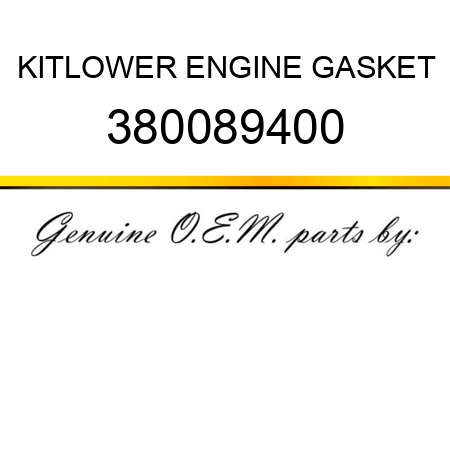 KIT,LOWER ENGINE GASKET 380089400