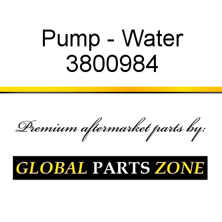 Pump - Water 3800984