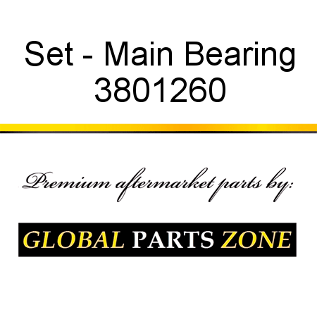 Set - Main Bearing 3801260