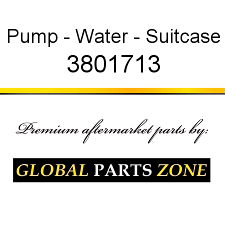 Pump - Water - Suitcase 3801713