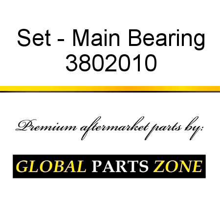 Set - Main Bearing 3802010