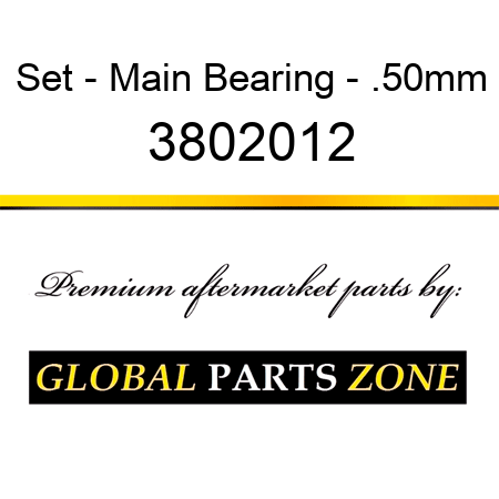 Set - Main Bearing - .50mm 3802012