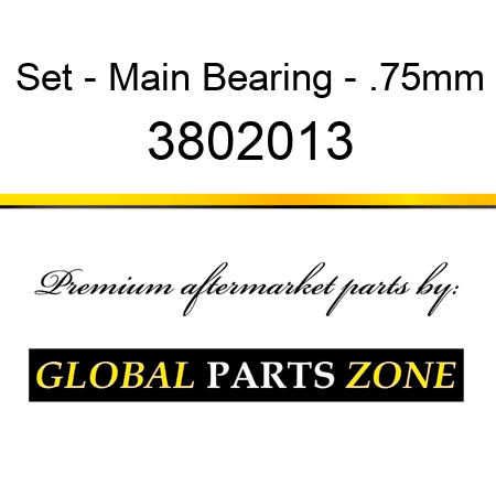 Set - Main Bearing - .75mm 3802013