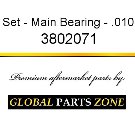 Set - Main Bearing - .010 3802071