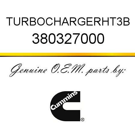 TURBOCHARGER,HT3B 380327000