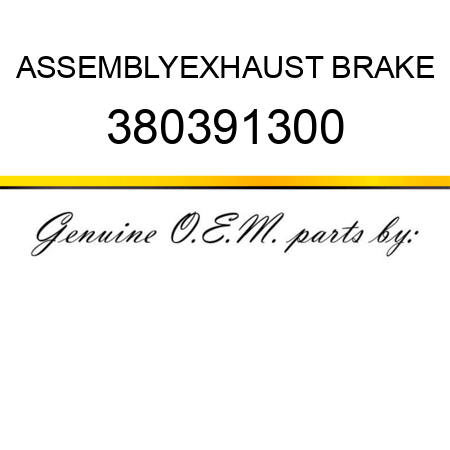 ASSEMBLY,EXHAUST BRAKE 380391300