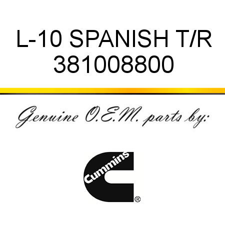 L-10 SPANISH T/R 381008800