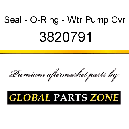 Seal - O-Ring - Wtr Pump Cvr 3820791
