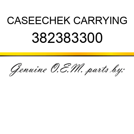 CASE,ECHEK CARRYING 382383300