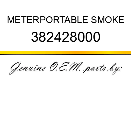 METER,PORTABLE SMOKE 382428000