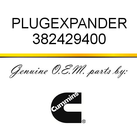 PLUG,EXPANDER 382429400