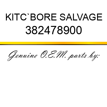 KIT,C`BORE SALVAGE 382478900