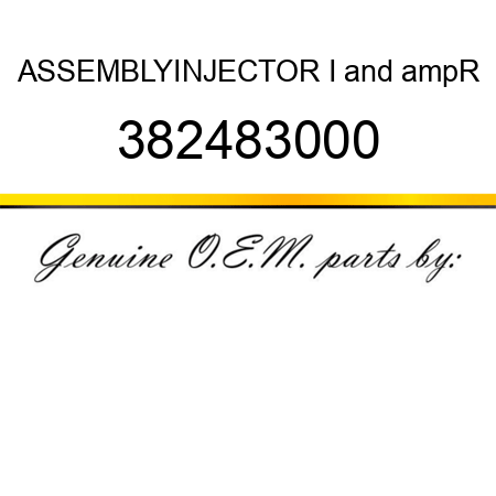 ASSEMBLY,INJECTOR I&ampR 382483000