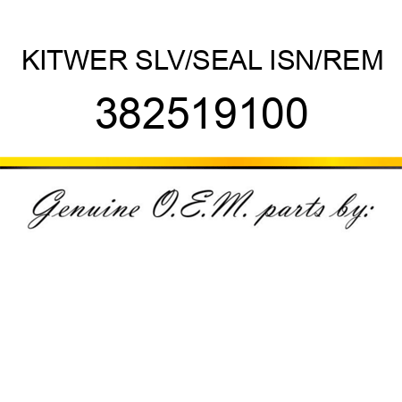 KIT,WER SLV/SEAL ISN/REM 382519100