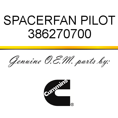 SPACER,FAN PILOT 386270700