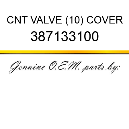 CNT VALVE (10) COVER 387133100