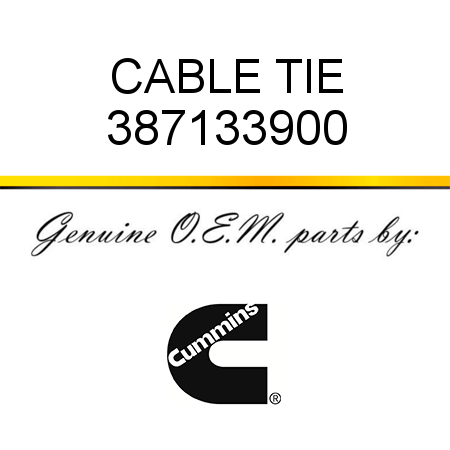 CABLE TIE 387133900