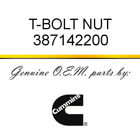 T-BOLT NUT 387142200
