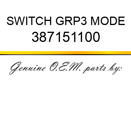 SWITCH GRP,3 MODE 387151100