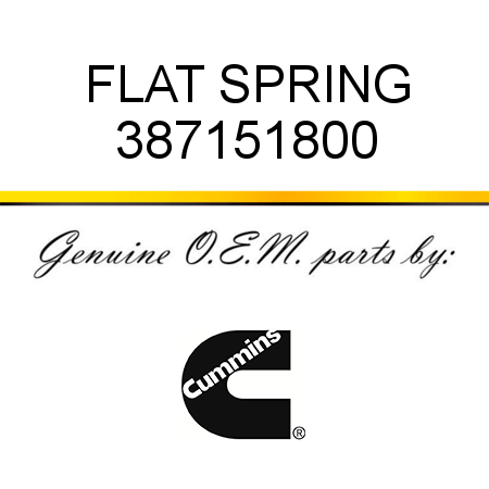 FLAT SPRING 387151800