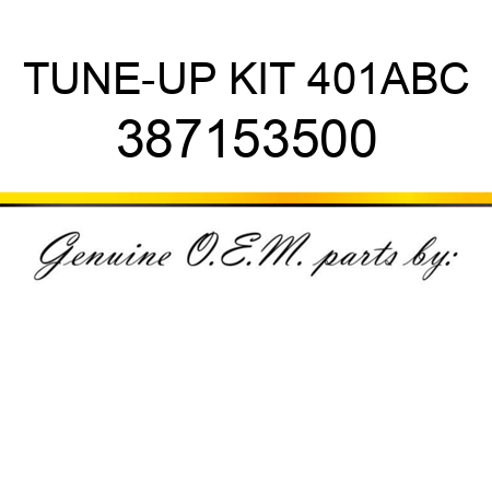 TUNE-UP KIT 401A,B,C 387153500