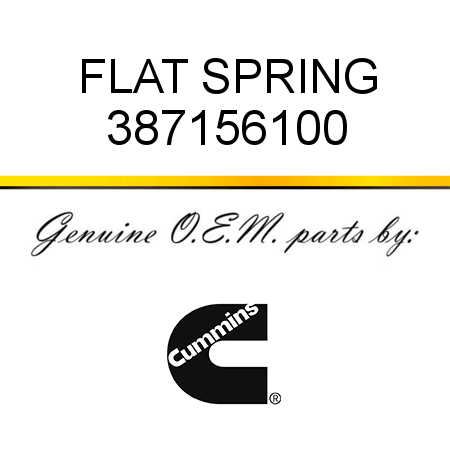 FLAT SPRING 387156100