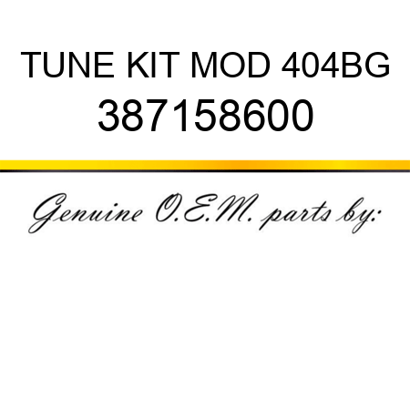 TUNE KIT MOD 404BG 387158600