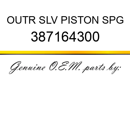 OUTR SLV PISTON SPG 387164300