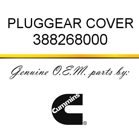 PLUG,GEAR COVER 388268000