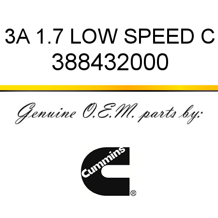 3A 1.7 LOW SPEED C 388432000