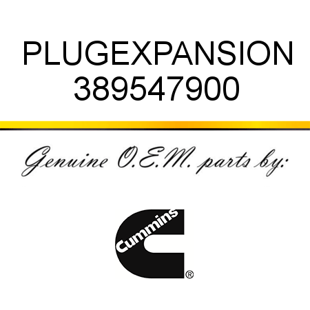PLUG,EXPANSION 389547900